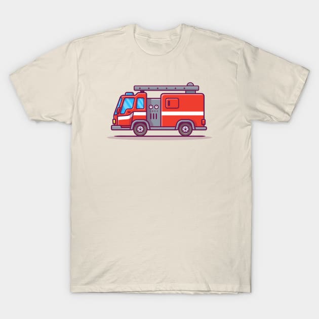 Fire Truck Cartoon T-Shirt by Catalyst Labs